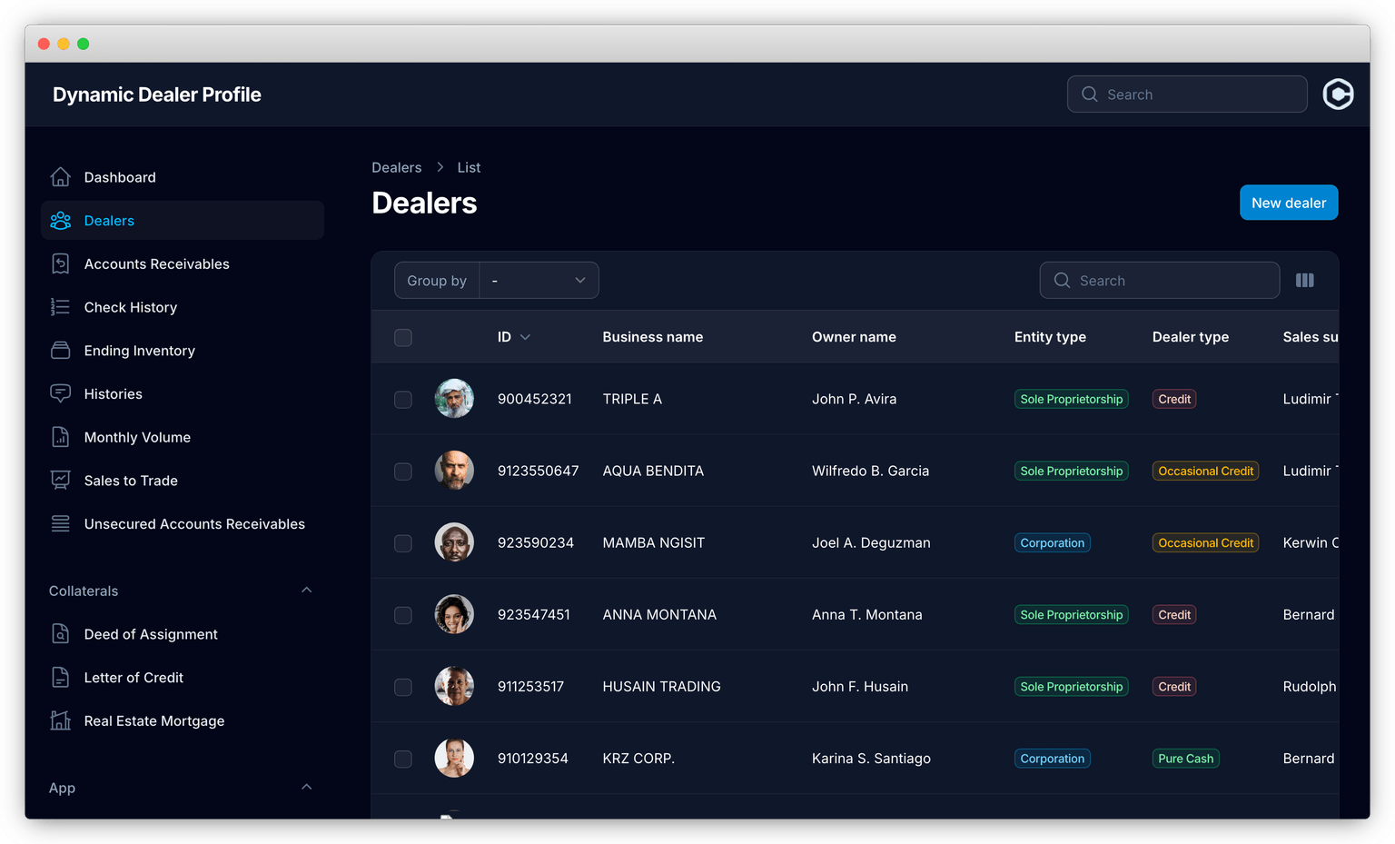 Dynamic Dealer Profile preview